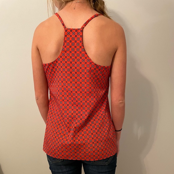J. Crew Tank Top w/Adjustable Straps Size - 2 Red/Purple/Green - Picture 2 of 2